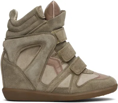 Isabel Marant Taupe Bekett Sneakers In Brown