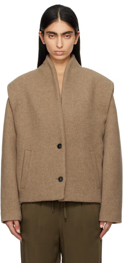 ISABEL MARANT TAUPE DROGO JACKET