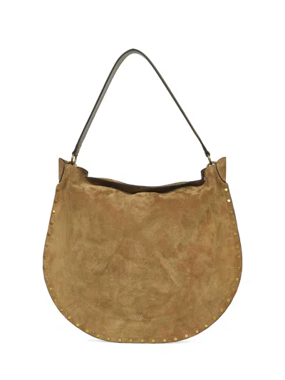 Isabel Marant Taupe Oskan Hobo Soft Shoulder Bag In Sand