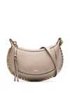 Isabel Marant Oskan Moon Leather Shoulder Bag In Taupe