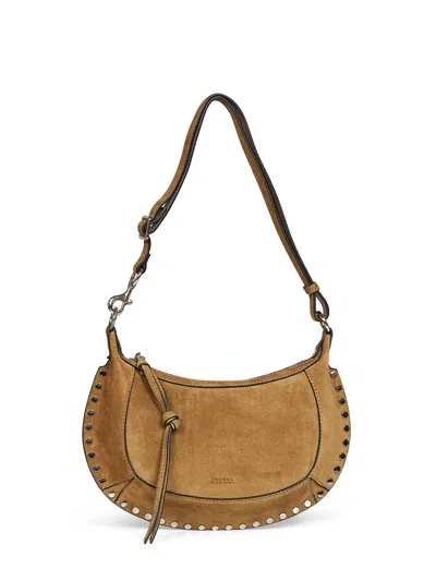 Isabel Marant Taupe Oskan Moon Shoulder Bag In Beige