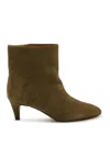Isabel Marant Deone 50mm Suede Ankle Boots In Beige