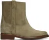 Isabel Marant Susee Suede Western Ankle Booties In 50ta Taupe