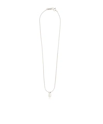 Isabel Marant Teardrop-shaped Pendant Necklace In White