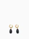 Isabel Marant Teardrop-stone Hoop Earrings In Gold