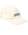 Isabel Marant Malange Ivory Cotton Tedji Baseball Cap In White