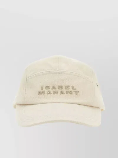 Isabel Marant Tedji Cotton Baseball Cap With Curved Visor In Beige