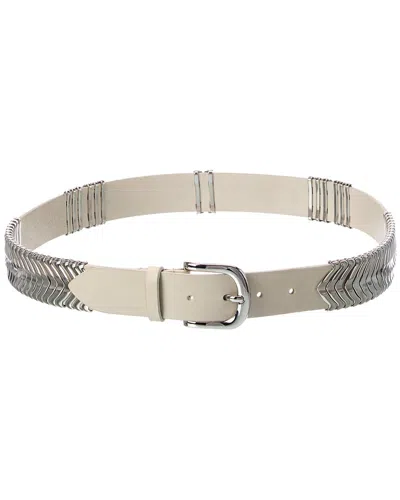 Isabel Marant Tehora Leather Belt In Neutral