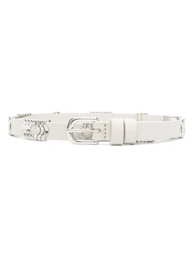 Isabel Marant Tehora Leather Belt In White