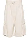 Isabel Marant Knee Length Cargo Pockets Shorts In 23ecru