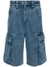 Isabel Marant Tejelo Jeans-shorts Mit Cargotaschen In Blue