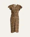Isabel Marant Terena Dress In Leopard
