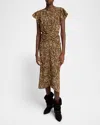 Isabel Marant Terena Dress In Leopard