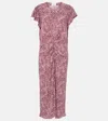 Isabel Marant Tullya Printed Midi Dress In Purple