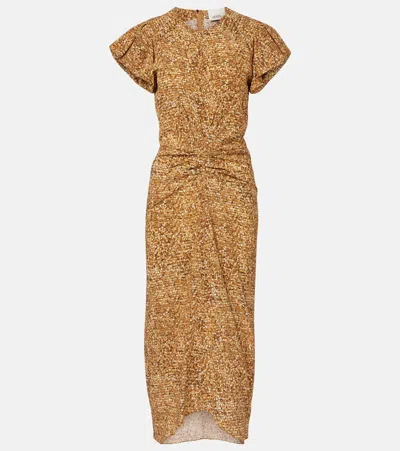 Isabel Marant Terena Printed Silk-blend Midi Dress In Multi