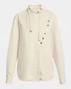 Isabel Marant Tess Asymmetric Snap-button Cotton Shirt In White