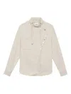 Isabel Marant Tess Asymmetrical Button-detail Shirt In Neutral