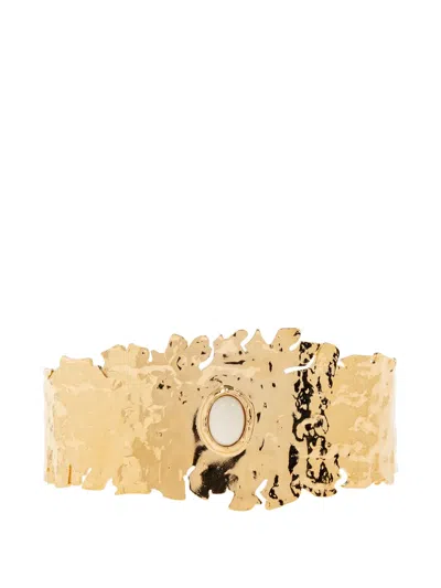 Isabel Marant Textured Bracelet In Gold