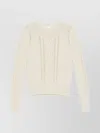Isabel Marant Textured Cable Knit Long Sleeve Sweater In Neutral