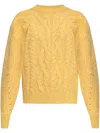 Isabel Marant Textured Cable Knit Sweater With Relaxed Fit And Raglan Sleeves