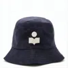 Isabel Marant Textured Corduroy Bucket Hat With Embroidered Logo In Blue