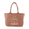 Isabel Marant Textured Cotton Shopper Bag With Padded Handles In Brown