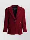 Isabel Marant Textured Fabric Coat Featuring Buttoned Cuffs In Red