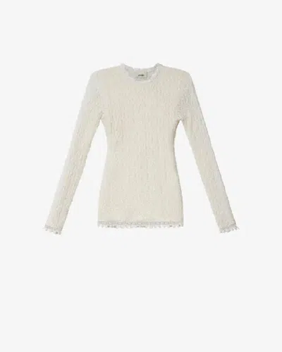 Isabel Marant Textured Knit Sweater In White
