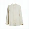 Isabel Marant Textured Long-sleeve Tunic With High Collar In Red