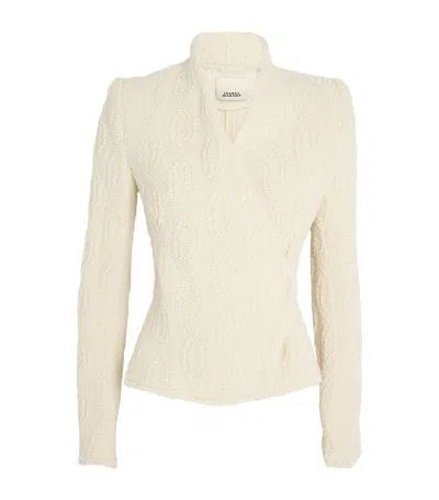 Isabel Marant Textured Loyana Blazer In Beige