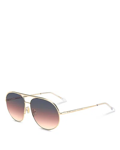 Isabel Marant 62mm Oversize Navigator Sunglasses In Gold