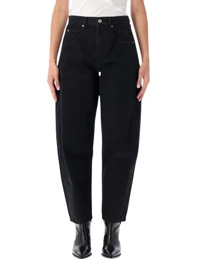 Isabel Marant The Oriane Barrel-leg Jeans In Faded Black