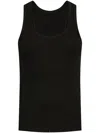 Isabel Marant Thea Scoop Neck Ribbed Sleeveless Vest In Black