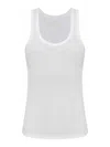 Isabel Marant Logo-embroidered Scoop Neck Sleeveless Vest In Blanco