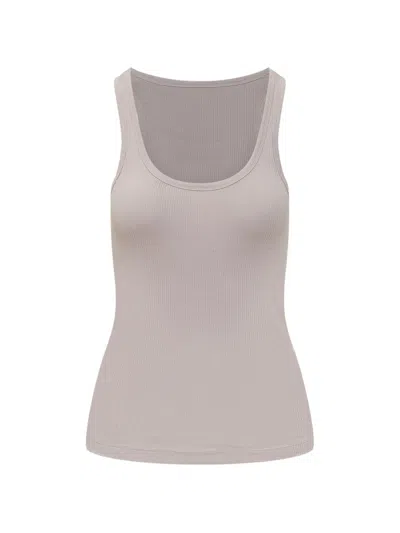 Isabel Marant Thea Ribbed Tank Top In Neutral