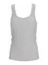Isabel Marant Tysha Ribbed Tank Top In Gris