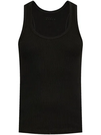 Isabel Marant Thea Tee Shirt Ribbed Scoop Tank In Black