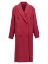 Isabel Marant Theodore Double-breasted Wool Blend Coat In Fuchsia