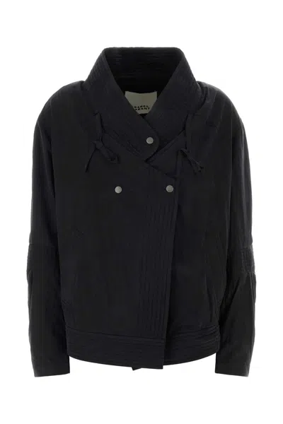 Isabel Marant Theresa Quilted Collar Jacket In Black
