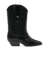 Isabel Marant Thick Heel Booties In Black