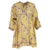 Isabel Marant Thurman Printed Min Dress In Yellow Silk In Yellow