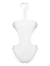 Isabel Marant Halterneck Open-back Swimsuit In White