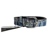 Isabel Marant Tie-dye Print Belt In Blue Suede In Blue