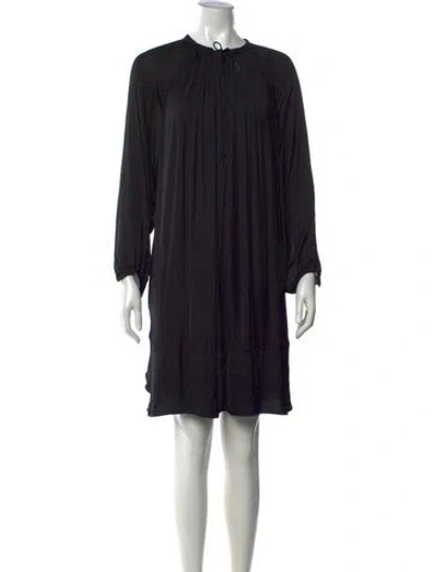 Pre-owned Isabel Marant Tie Neck Mini Dress In Black