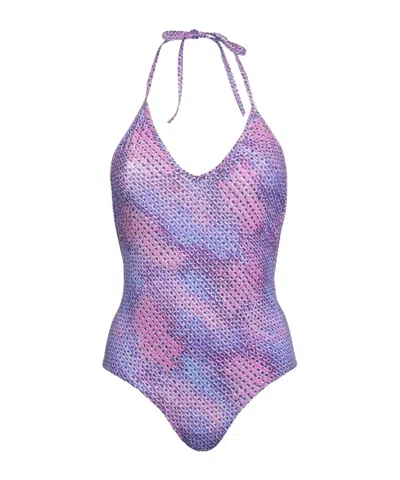 Isabel Marant Tie-design Comfortable Fabric Swimsuit In Purple