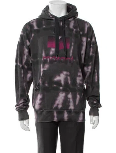 Pre-owned Isabel Marant Tie-dye Print Crew Neck Hoodie In Black
