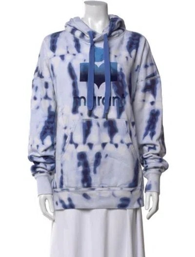 Pre-owned Isabel Marant Tie-dye Print Crew Neck Hoodie In Blue