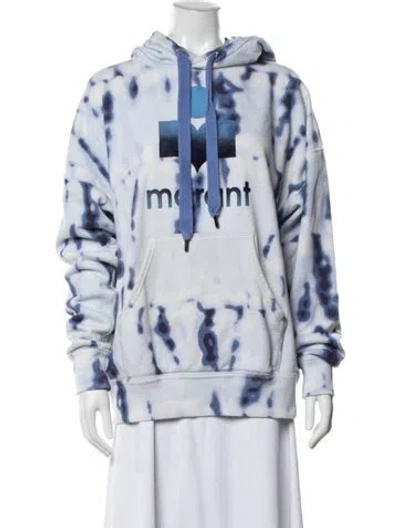 Pre-owned Isabel Marant Tie-dye Print Crew Neck Hoodie In Blue/white