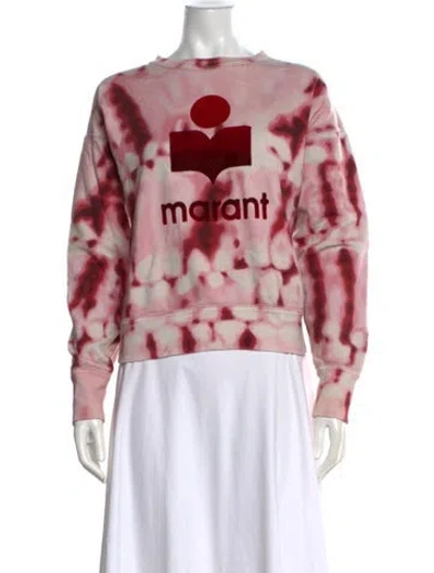 Pre-owned Isabel Marant Tie-dye Print Crew Neck Sweatshirt In Red