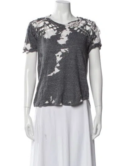 Pre-owned Isabel Marant Tie-dye Print Crew Neck T-shirt In Blue